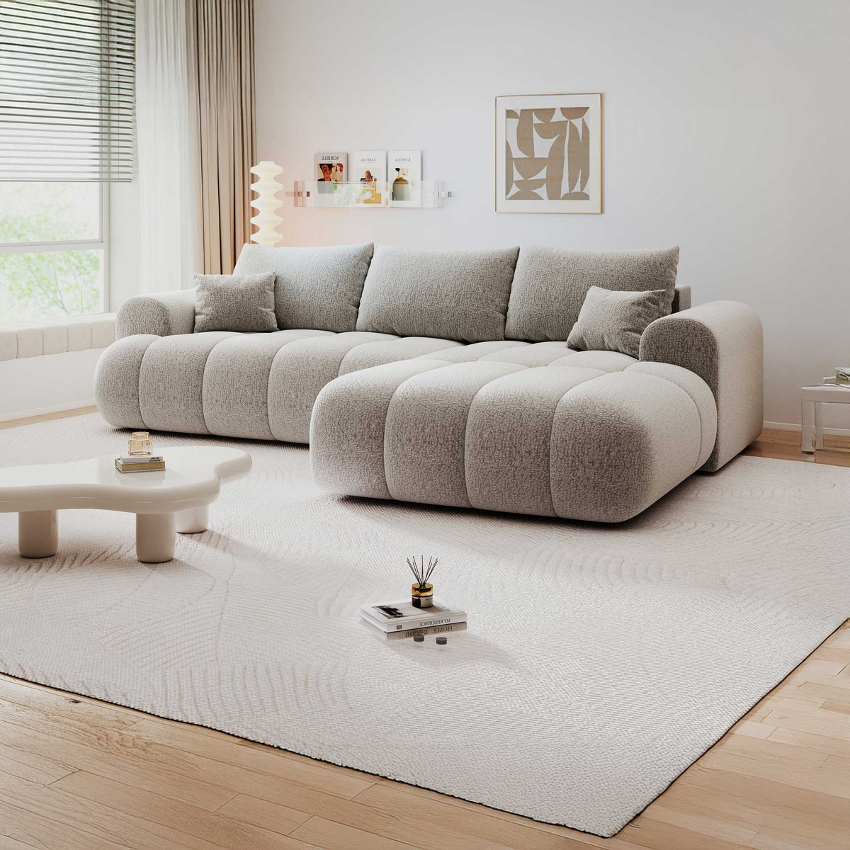 Colțar extensibil dumonde Milano Lounge Jaguar Gri II 255x190 cm