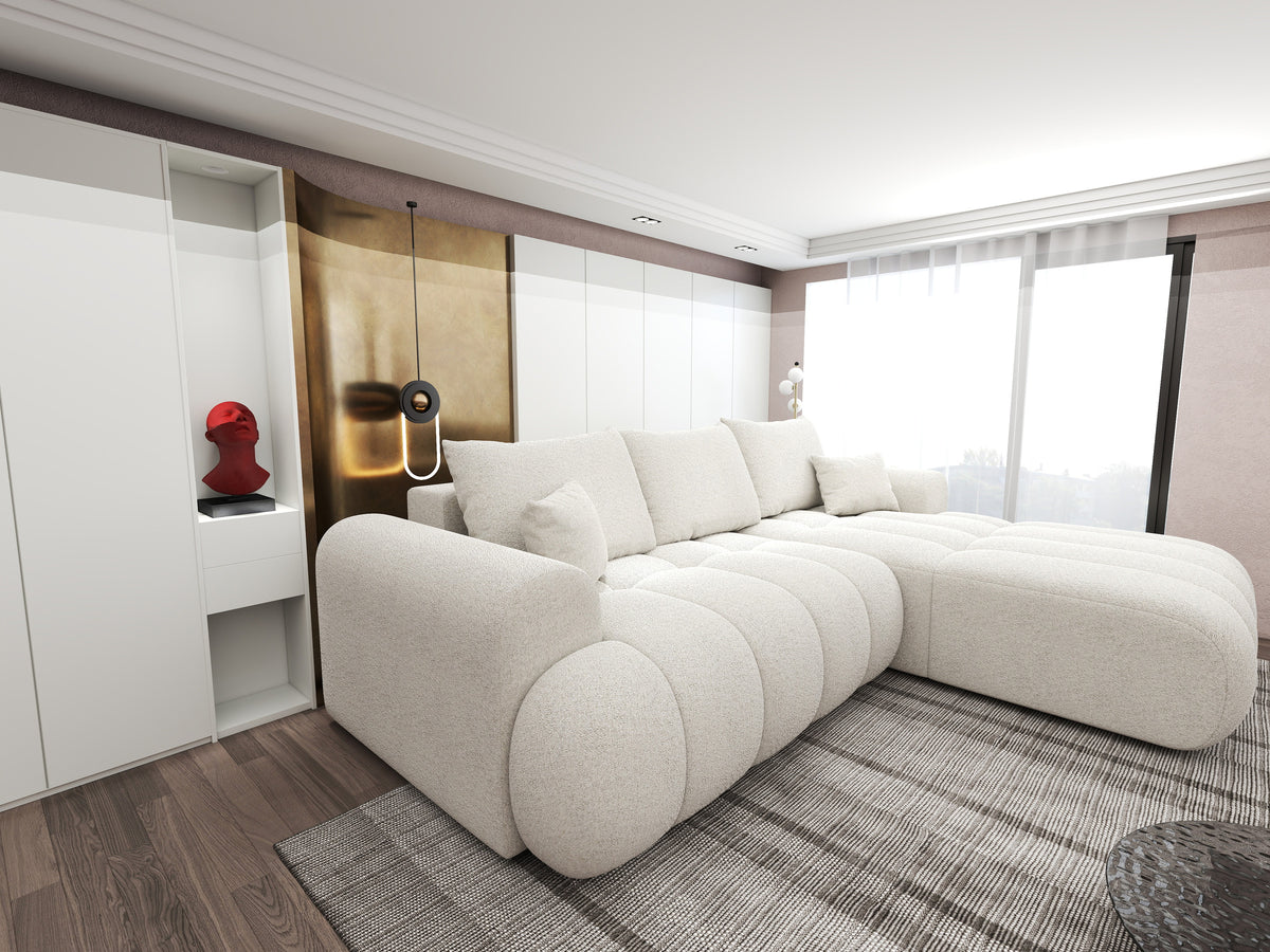 Colțar extensibil dumonde Milano Lounge Monte Bej II 255x190 cm