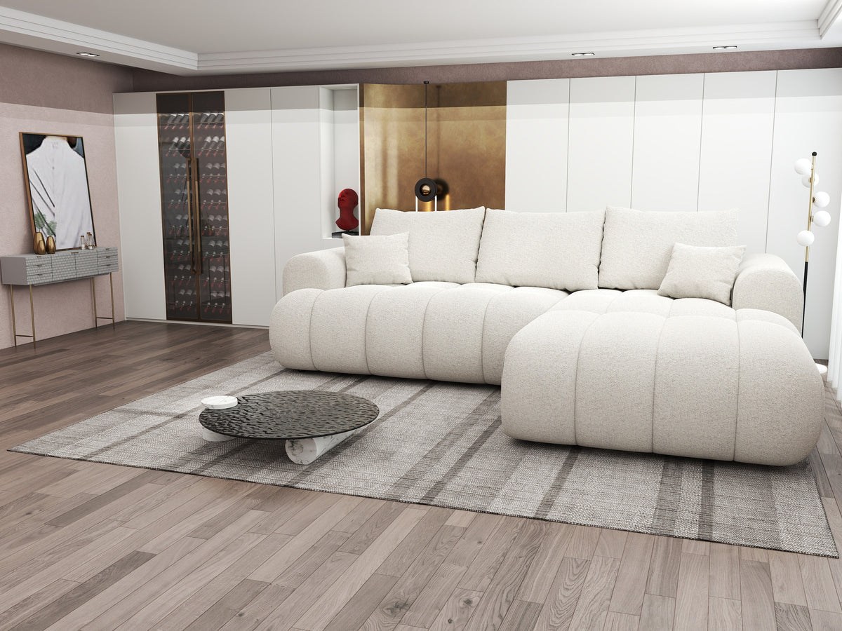 Colțar extensibil dumonde Milano Lounge Monte Bej II 255x190 cm