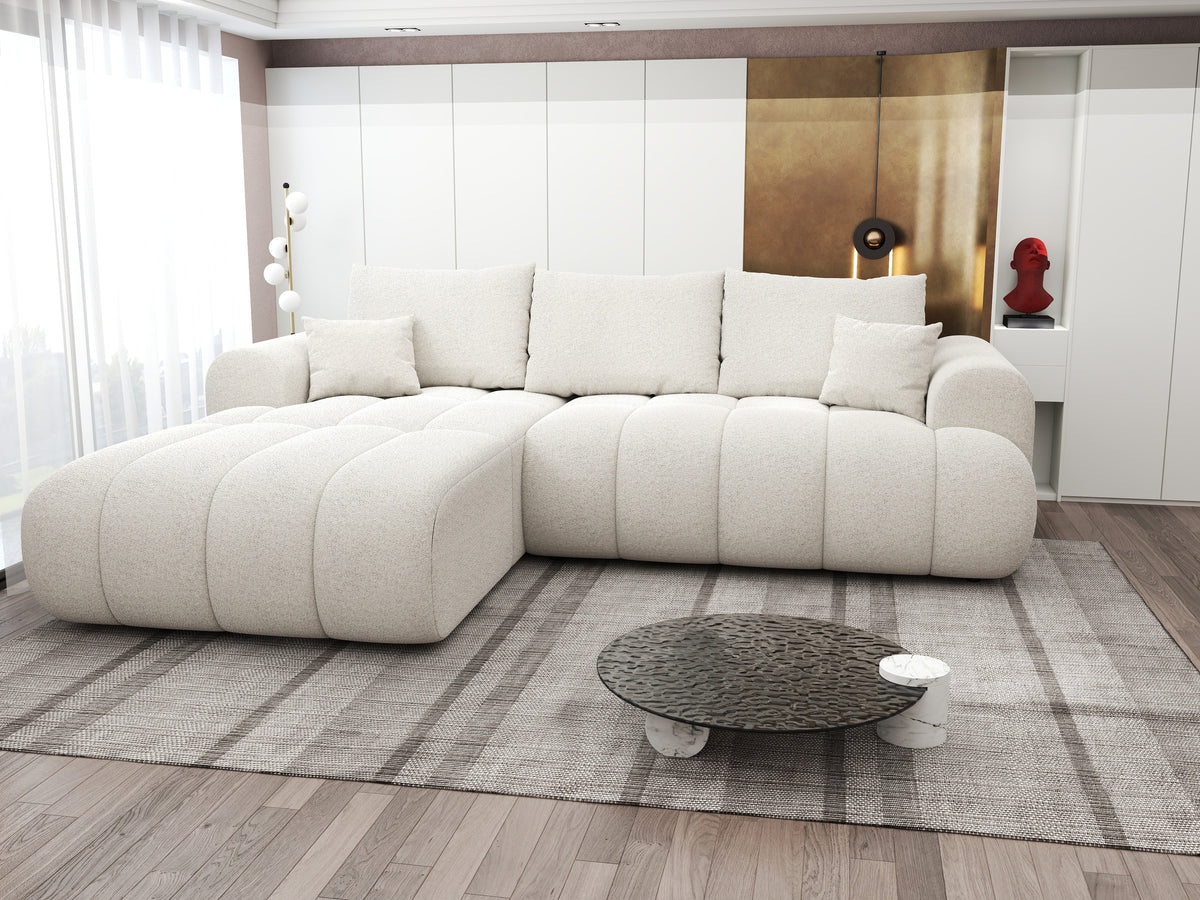 Colțar extensibil dumonde Milano Lounge Monte Bej 255x190 cm