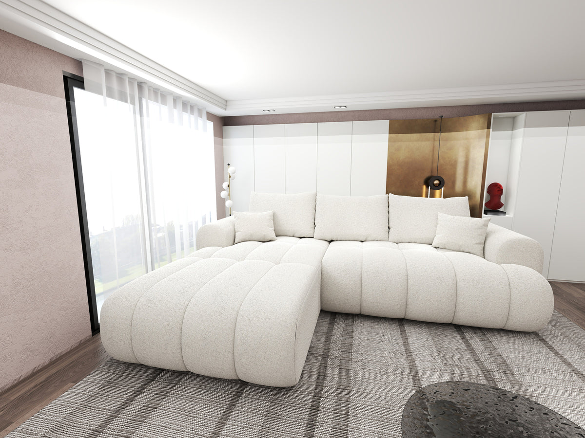 Colțar extensibil dumonde Milano Lounge Monte Bej 255x190 cm
