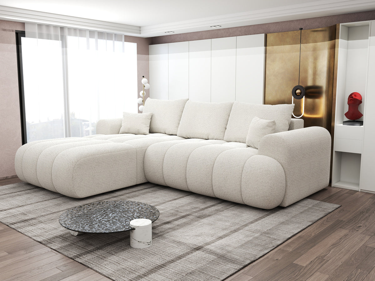 Colțar extensibil dumonde Milano Lounge Monte Bej 255x190 cm