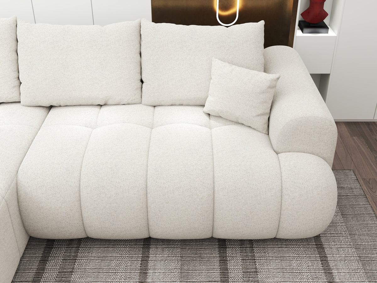 Colțar extensibil dumonde Milano Lounge Monte Bej 255x190 cm