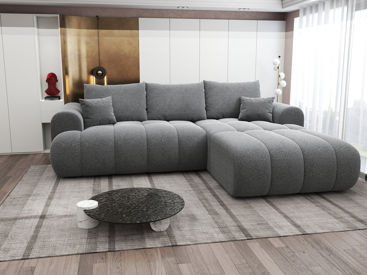 Colțar extensibil dumonde Milano Lounge Monte Gri II 255x190 cm