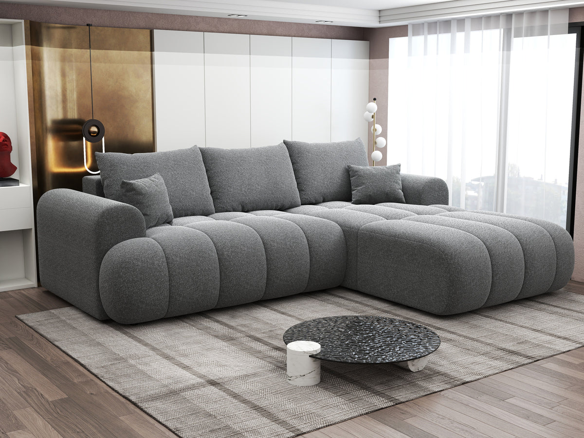Colțar extensibil dumonde Milano Lounge Monte Gri II 255x190 cm