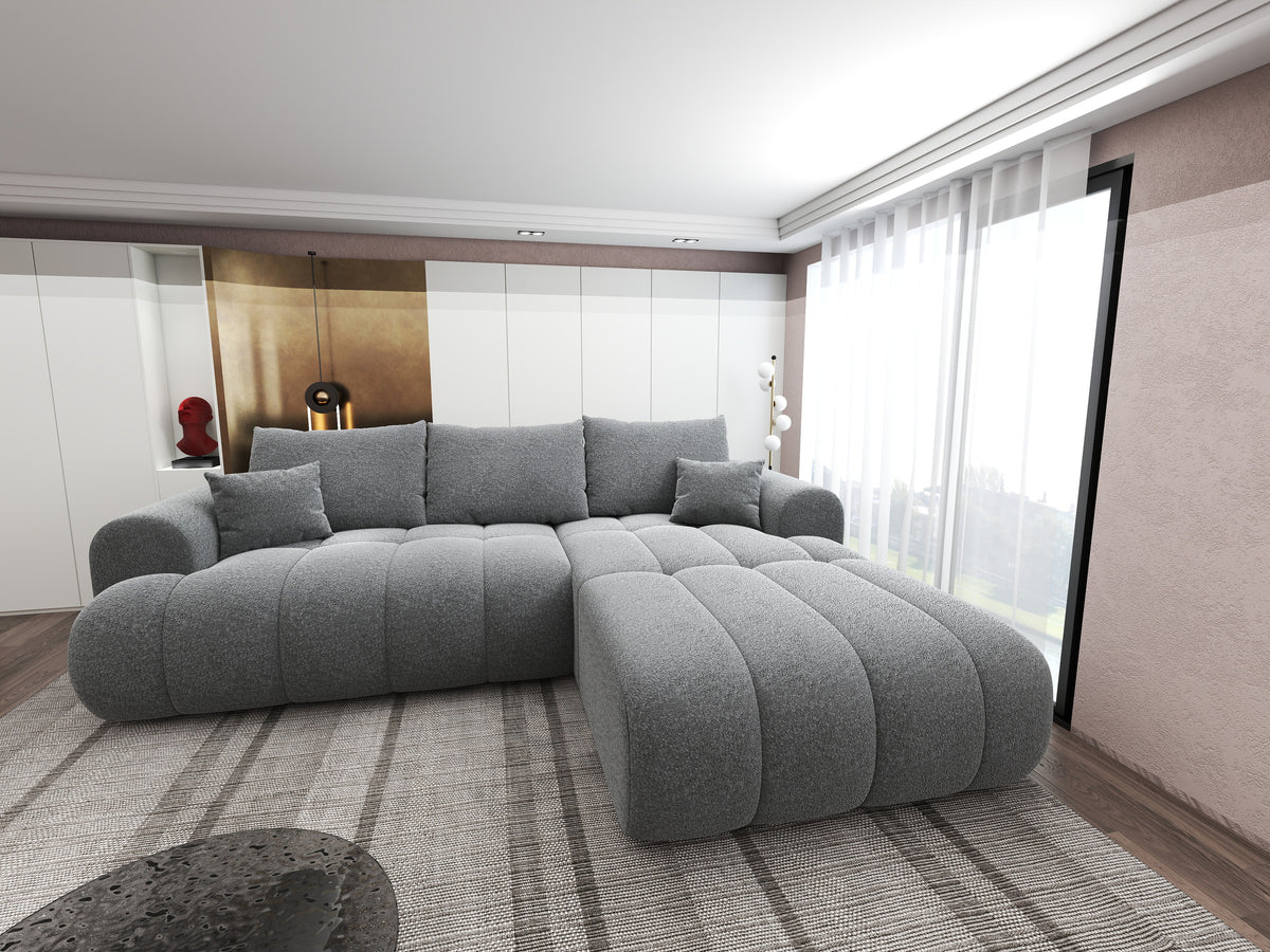 Colțar extensibil dumonde Milano Lounge Monte Gri II 255x190 cm