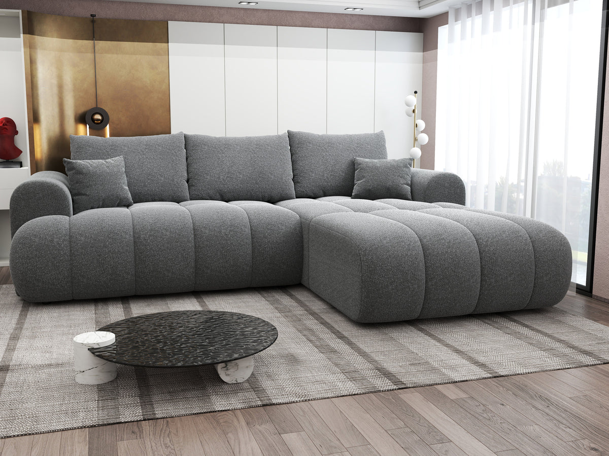 Colțar extensibil dumonde Milano Lounge Monte Gri II 255x190 cm