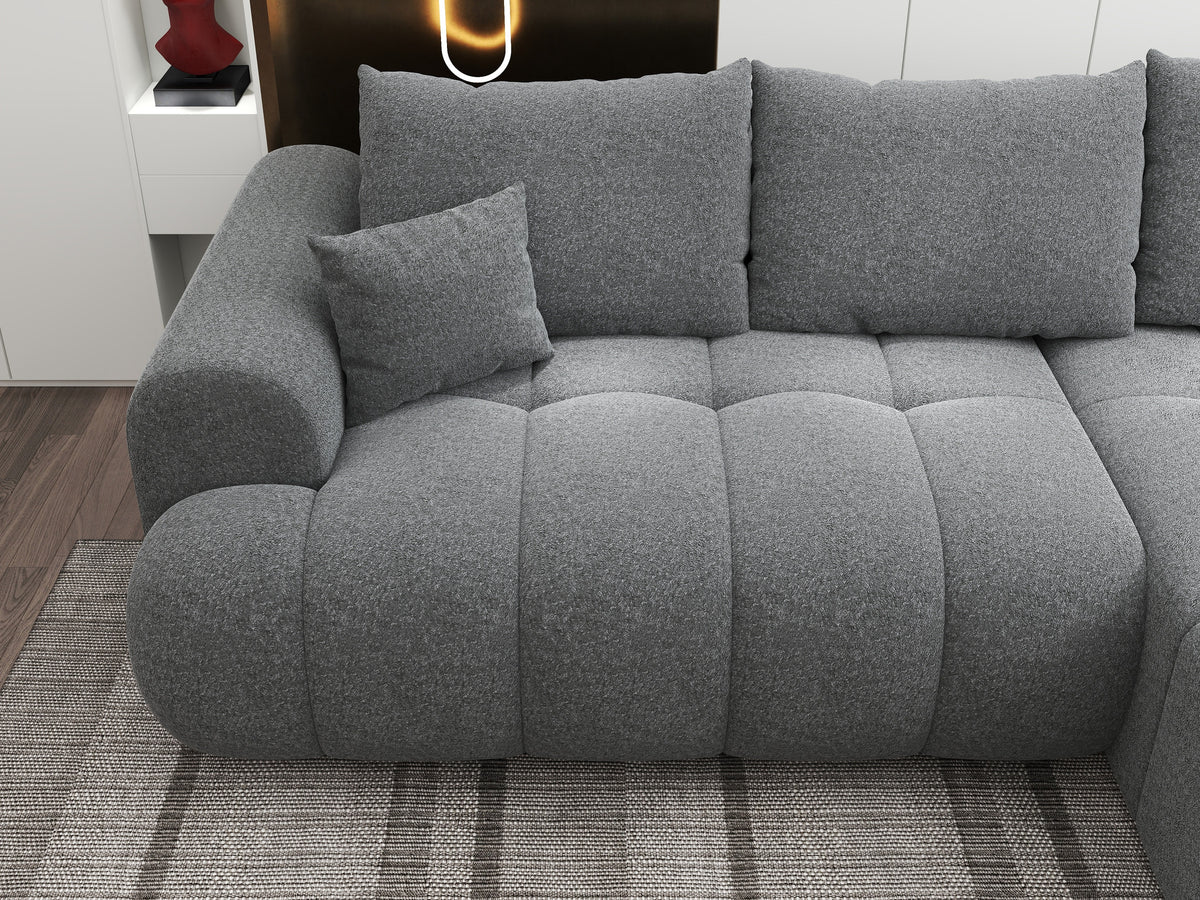 Colțar extensibil dumonde Milano Lounge Monte Gri II 255x190 cm