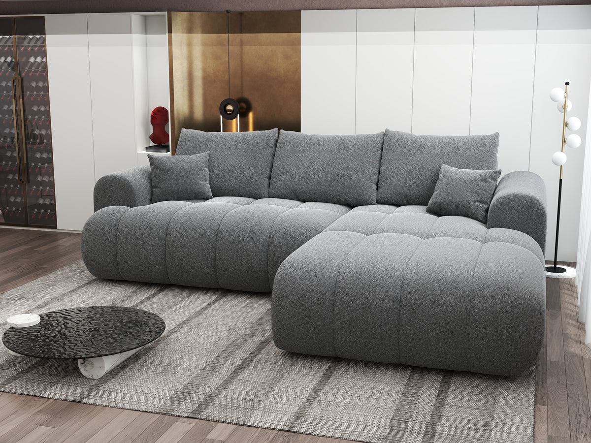 Colțar extensibil dumonde Milano Lounge Monte Gri II 255x190 cm