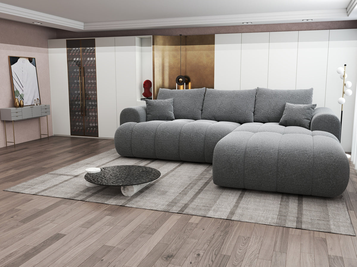 Colțar extensibil dumonde Milano Lounge Monte Gri II 255x190 cm