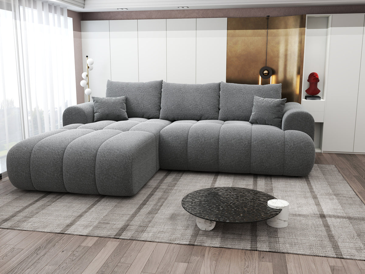 Colțar extensibil dumonde Milano Lounge Monte Gri 255x190 cm