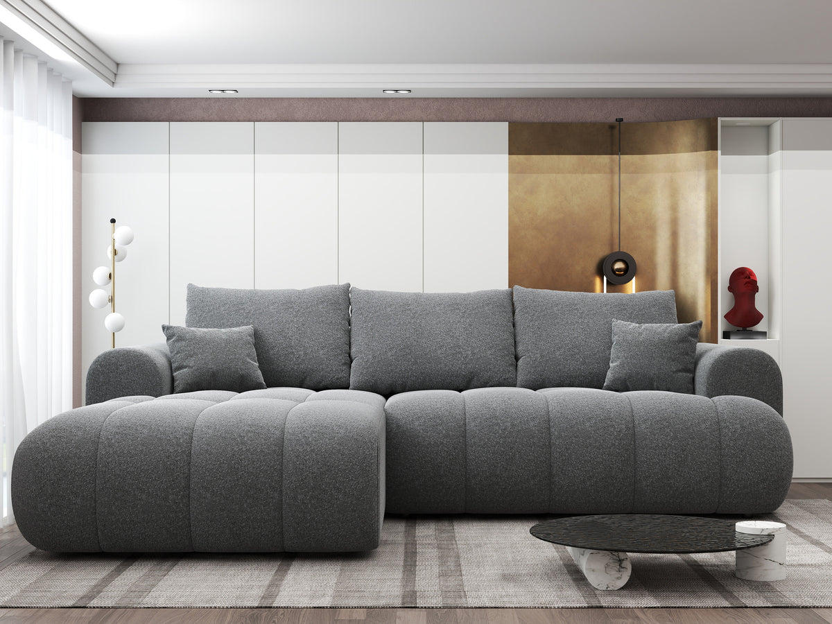 Colțar extensibil dumonde Milano Lounge Monte Gri 255x190 cm