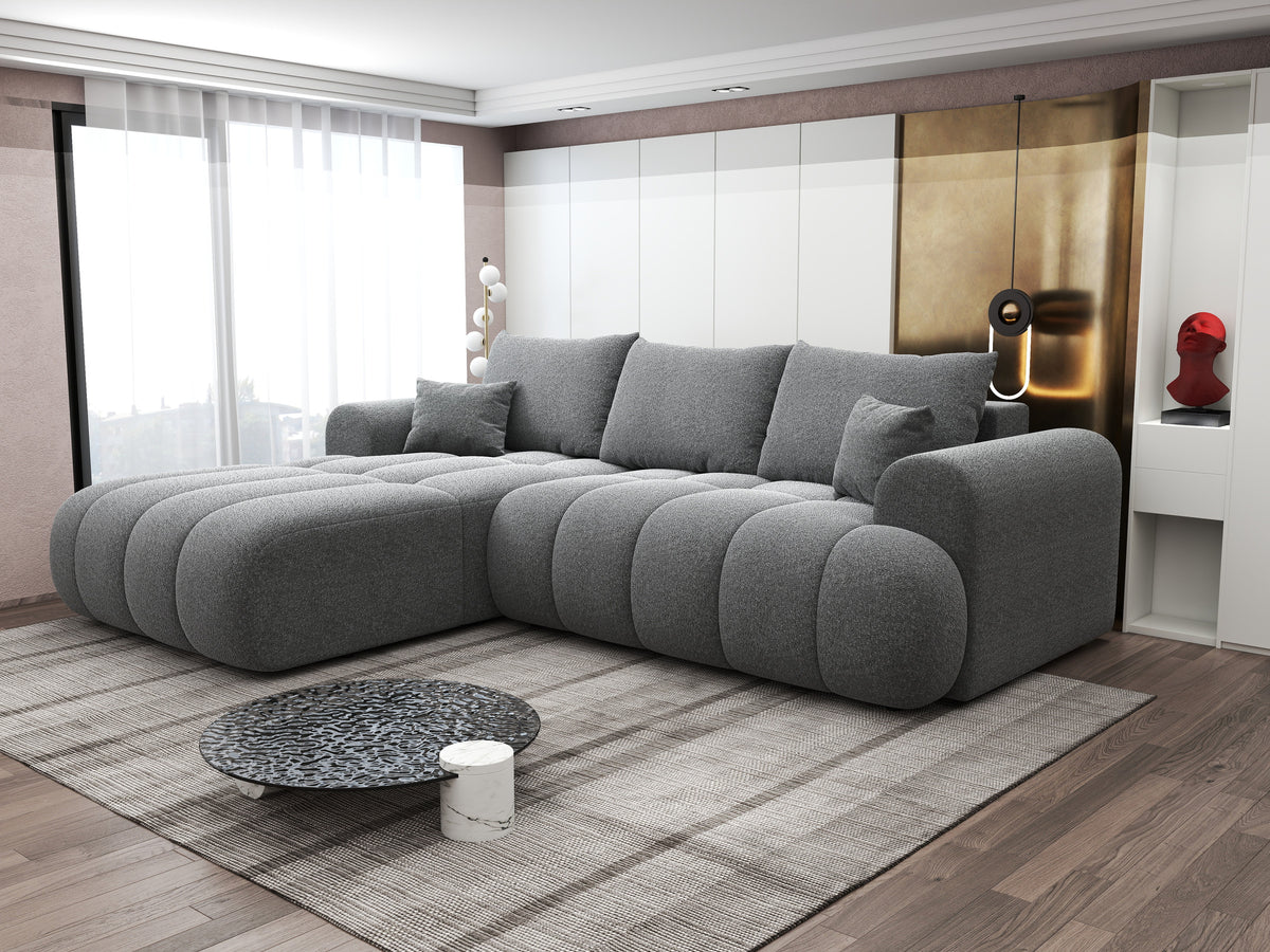 Colțar extensibil dumonde Milano Lounge Monte Gri 255x190 cm