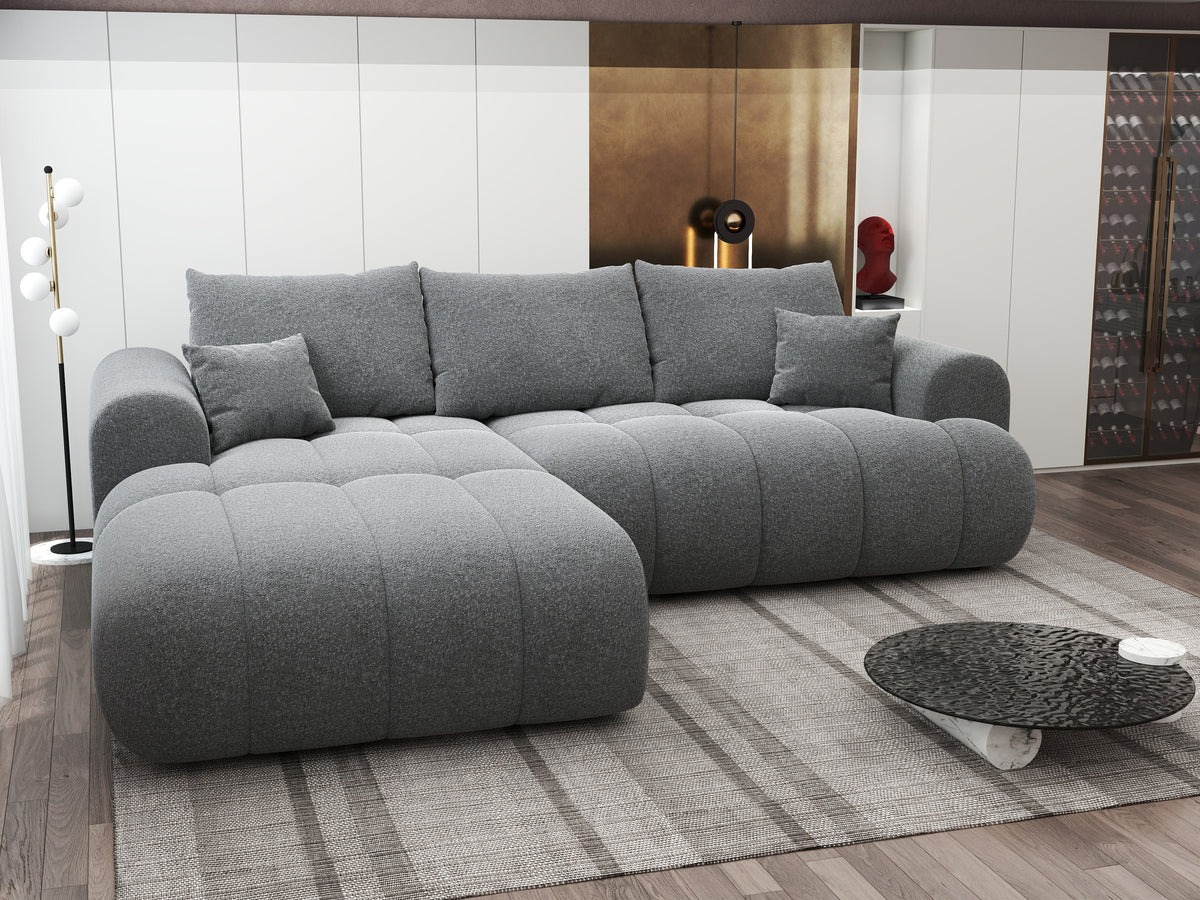 Colțar extensibil dumonde Milano Lounge Monte Gri 255x190 cm