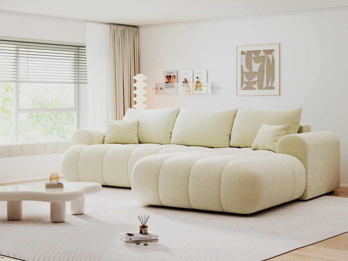 Colțar extensibil dumonde Milano Lounge Quelle Ivory II 255x190 cm
