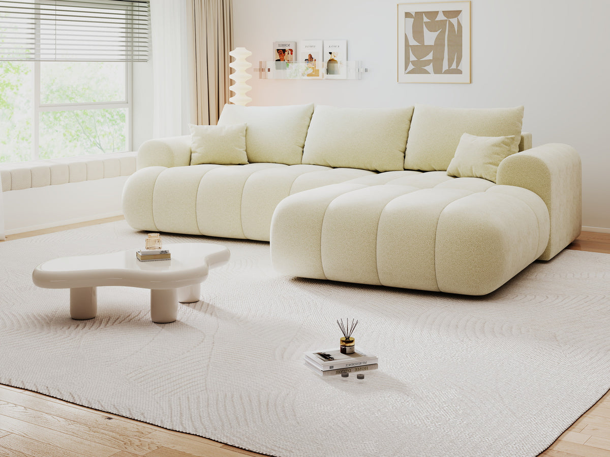 Colțar extensibil dumonde Milano Lounge Quelle Ivory II 255x190 cm