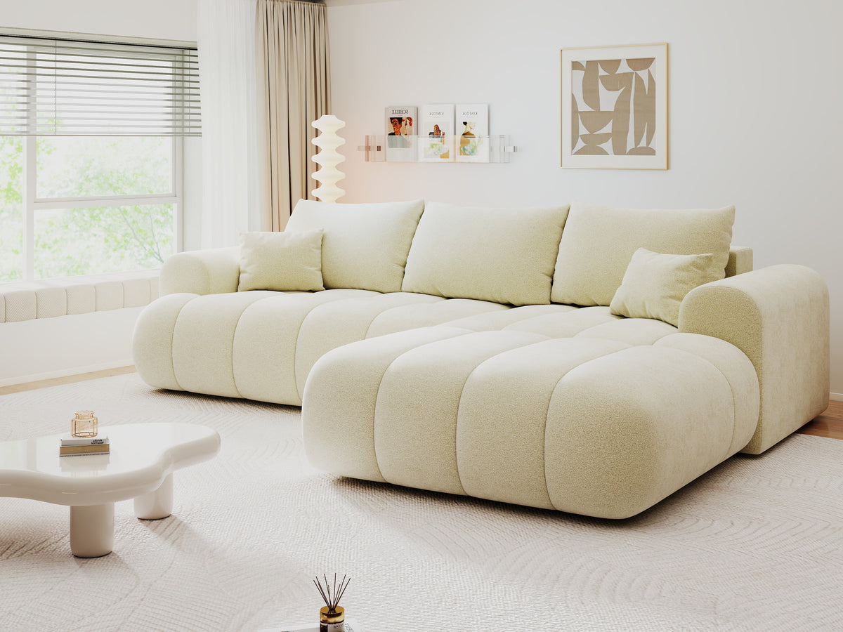 Colțar extensibil dumonde Milano Lounge Quelle Ivory II 255x190 cm