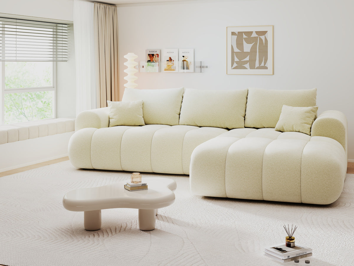 Colțar extensibil dumonde Milano Lounge Quelle Ivory II 255x190 cm