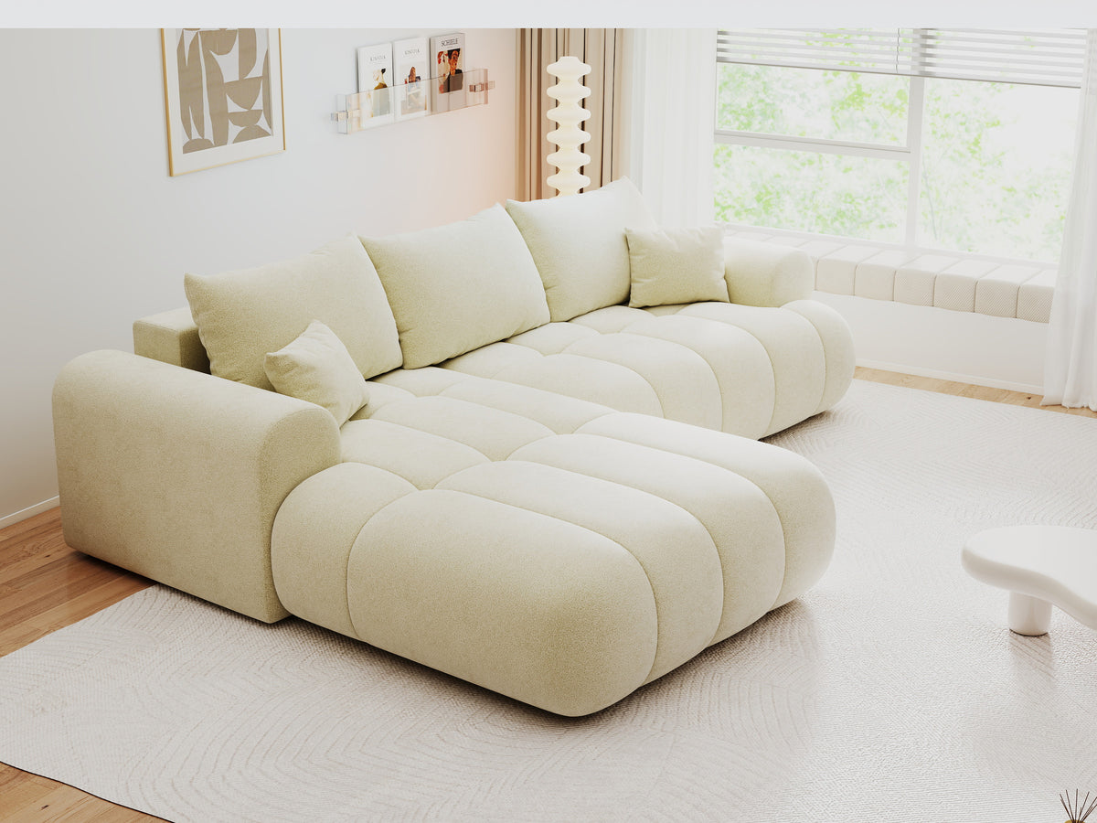 Colțar extensibil dumonde Milano Lounge Quelle Ivory 255x190 cm