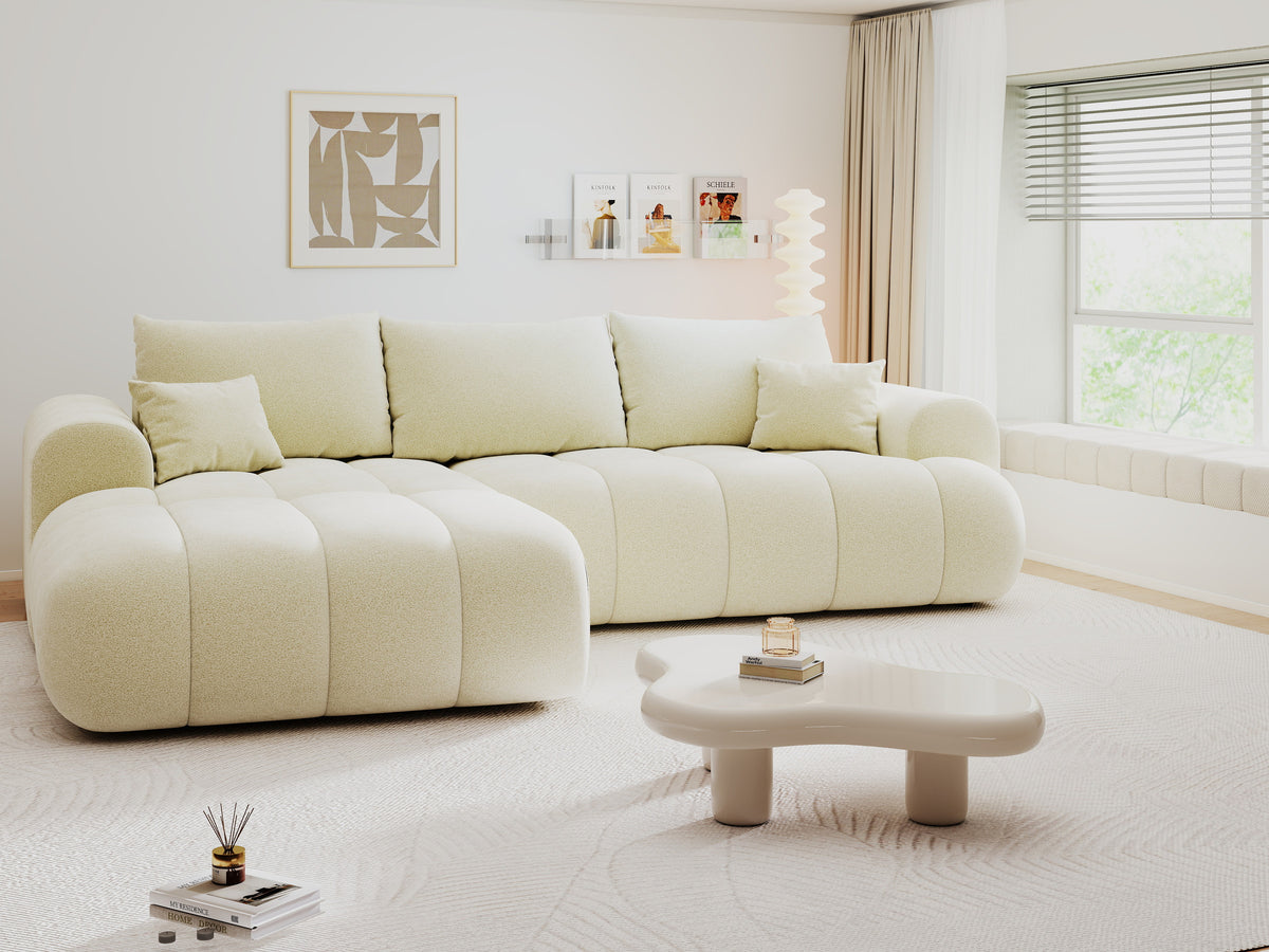 Colțar extensibil dumonde Milano Lounge Quelle Ivory 255x190 cm