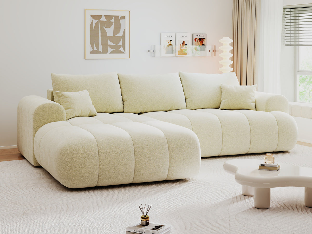 Colțar extensibil dumonde Milano Lounge Quelle Ivory 255x190 cm