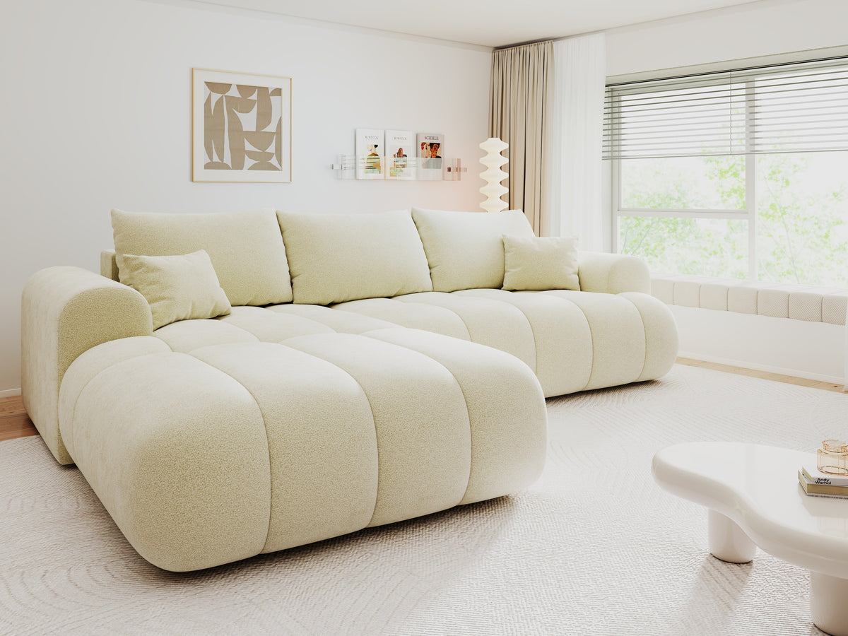 Colțar extensibil dumonde Milano Lounge Quelle Ivory 255x190 cm