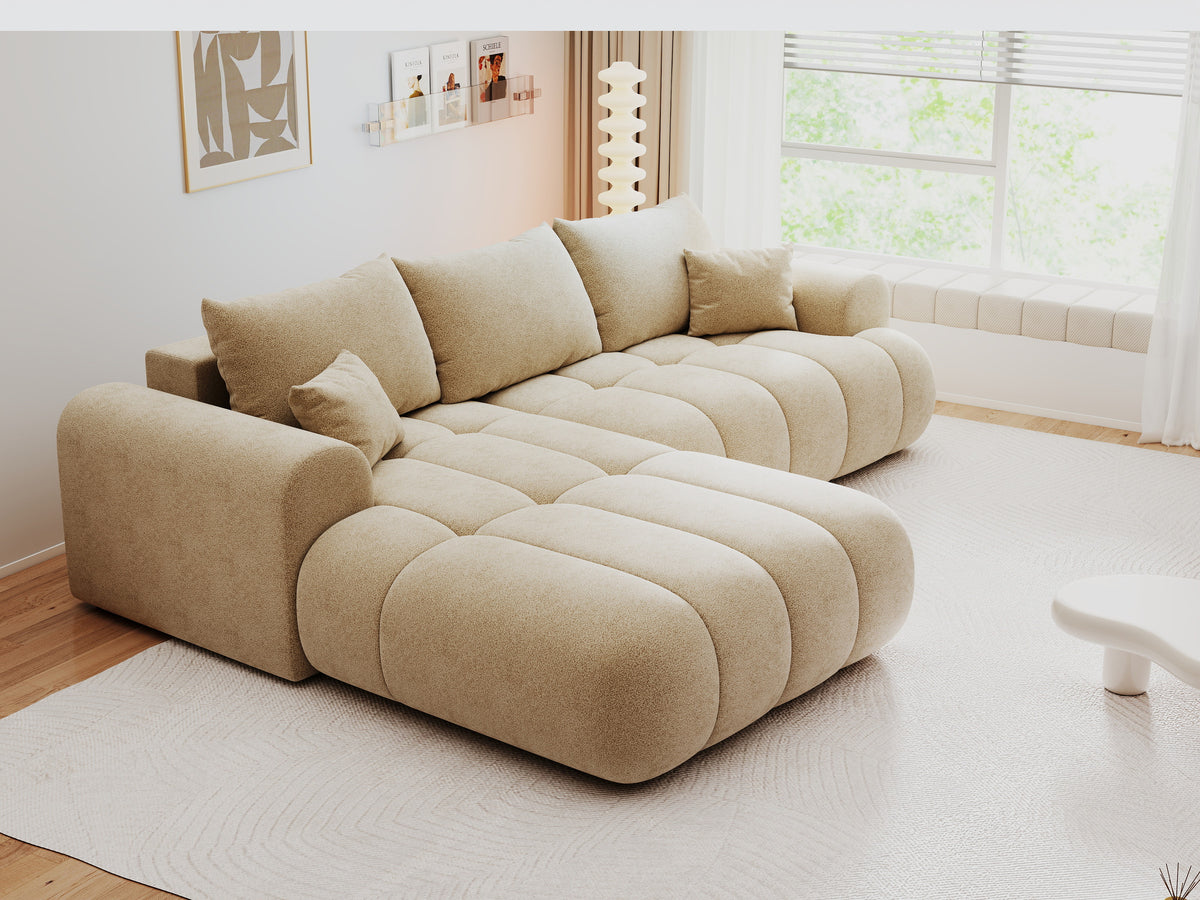 Colțar extensibil dumonde Milano Lounge Quelle Antelope 255x190 cm
