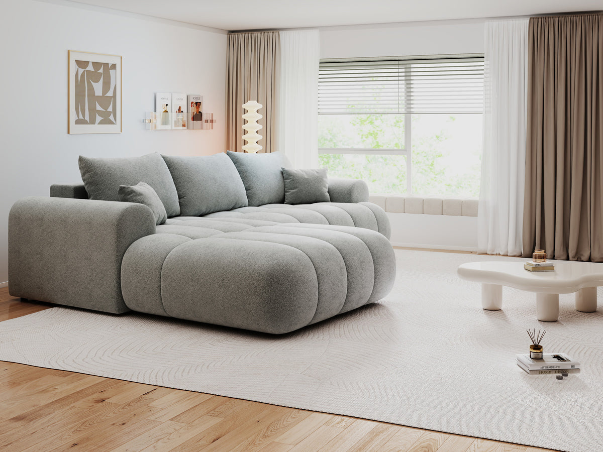 Colțar extensibil dumonde Milano Lounge Quelle Gri 255x190 cm