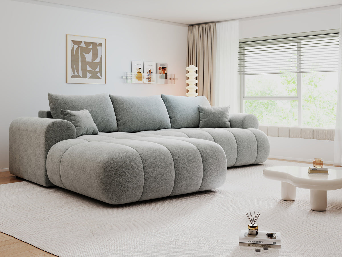 Colțar extensibil dumonde Milano Lounge Quelle Gri 255x190 cm