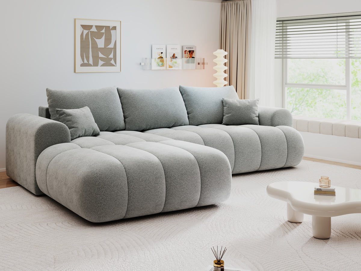 Colțar extensibil dumonde Milano Lounge Quelle Gri 255x190 cm