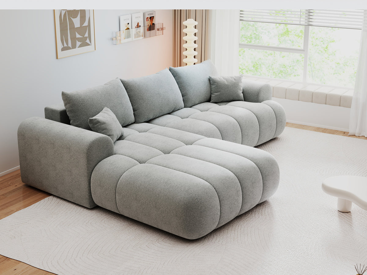 Colțar extensibil dumonde Milano Lounge Quelle Gri 255x190 cm