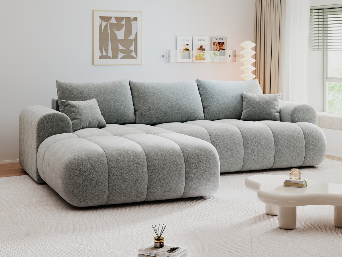 Colțar extensibil dumonde Milano Lounge Quelle Gri 255x190 cm