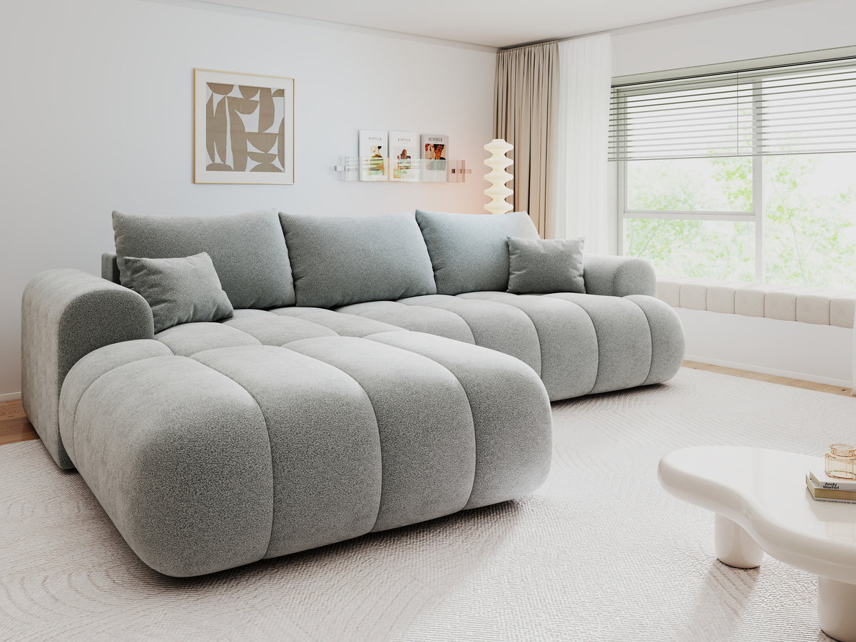 Colțar extensibil dumonde Milano Lounge Quelle Gri 255x190 cm
