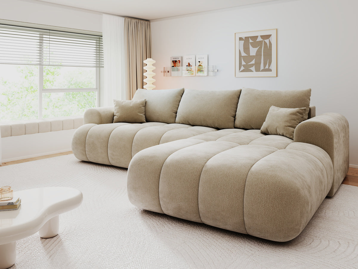 Colțar extensibil dumonde Milano Lounge Vibe Bej II 255x190 cm