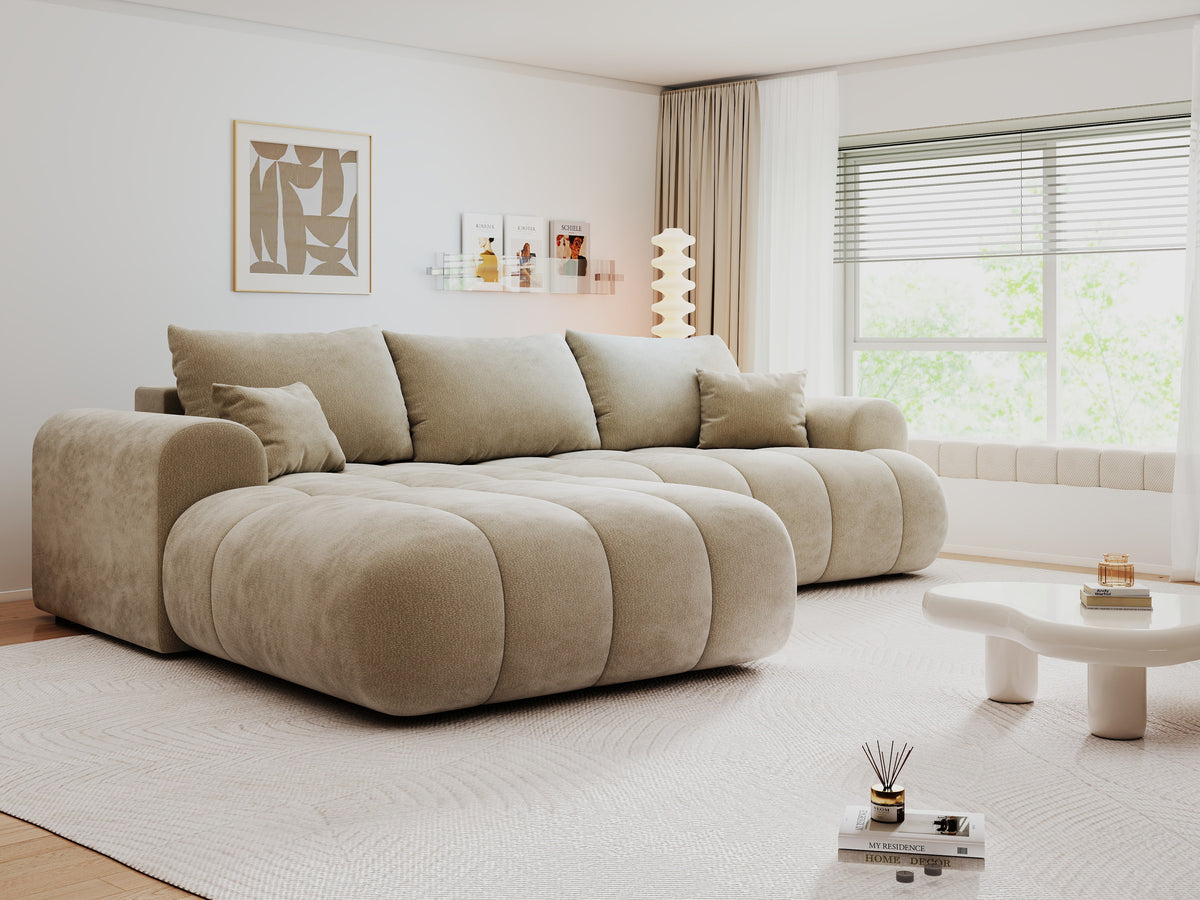 Colțar extensibil dumonde Milano Lounge Vibe Bej 255x190 cm