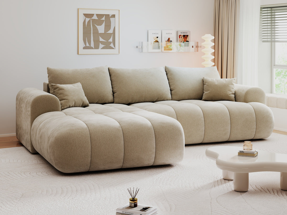 Colțar extensibil dumonde Milano Lounge Vibe Bej 255x190 cm
