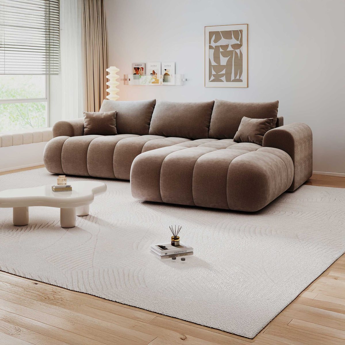Colțar extensibil dumonde Milano Lounge Vibe Maro II 255x190 cm