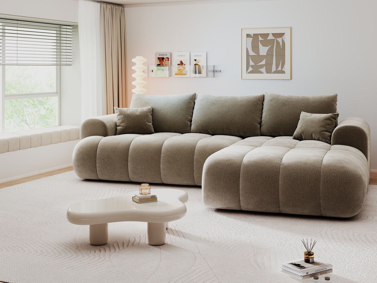 Colțar extensibil dumonde Milano Lounge Vibe Capucino II 255x190 cm