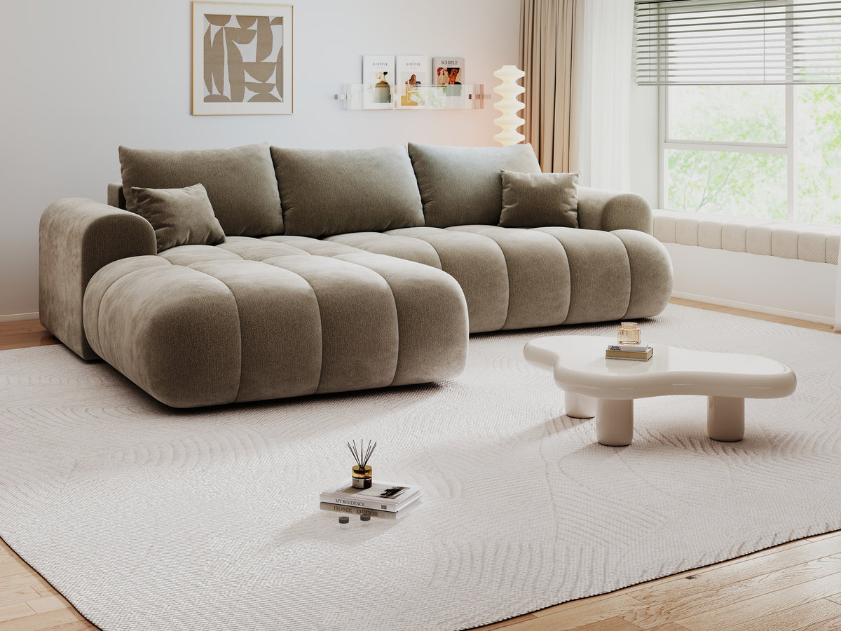Colțar extensibil dumonde Milano Lounge Vibe Capucino 255x190 cm