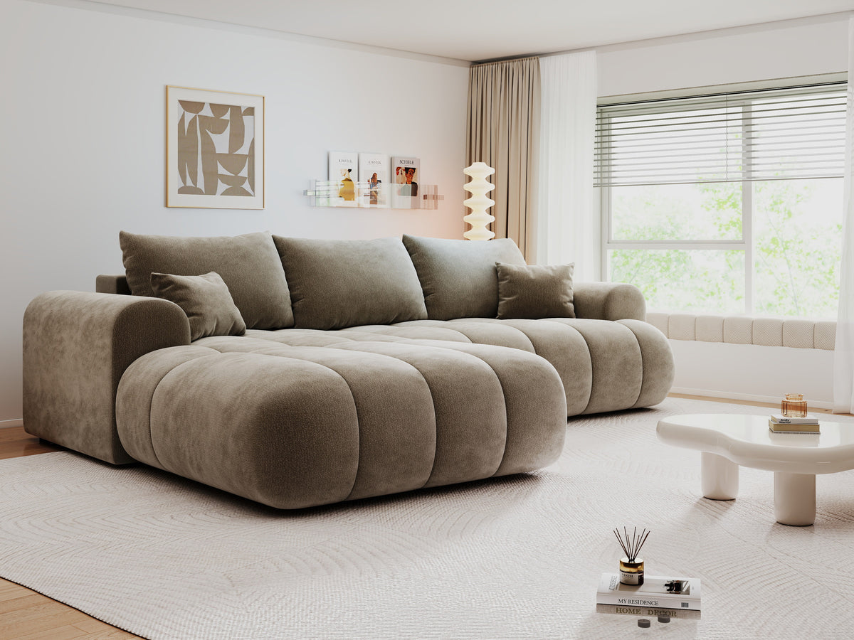 Colțar extensibil dumonde Milano Lounge Vibe Capucino 255x190 cm
