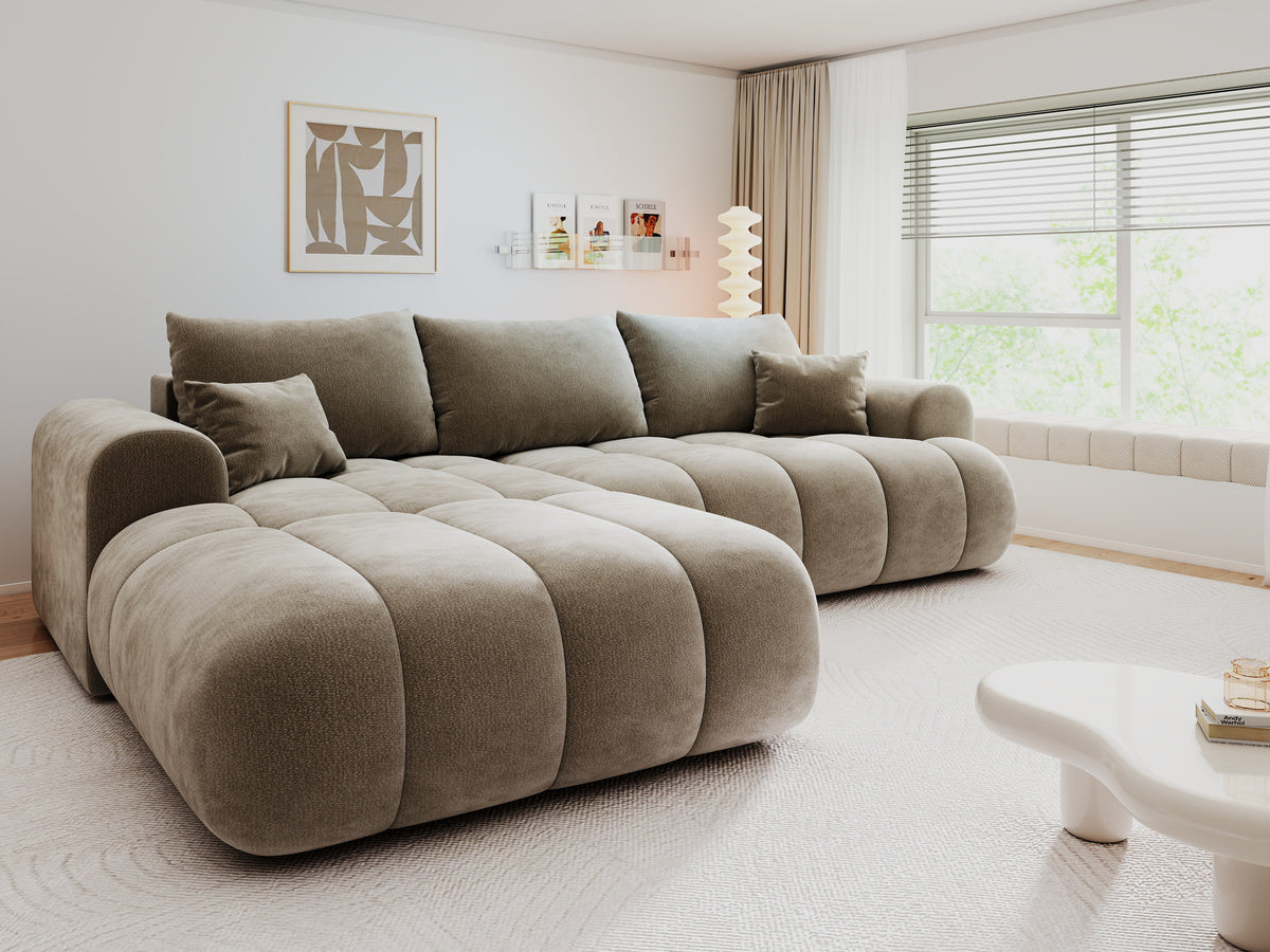 Colțar extensibil dumonde Milano Lounge Vibe Capucino 255x190 cm