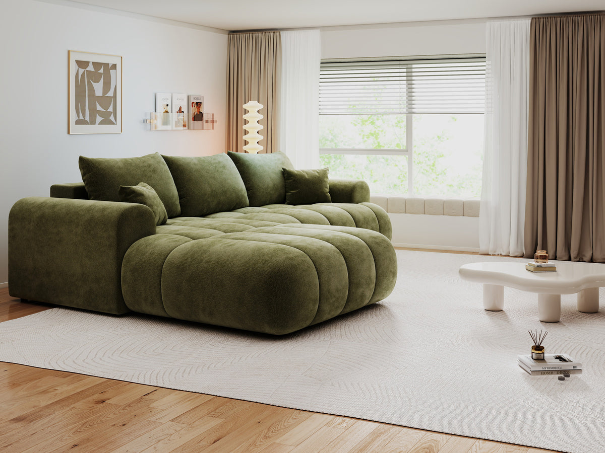 Colțar extensibil dumonde Milano Lounge Vibe Olive 255x190 cm