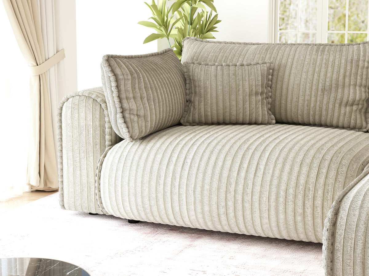 Colțar extensibil dumonde cu ladă de depozitare Monaco L Tilia Bej II 270x190 cm