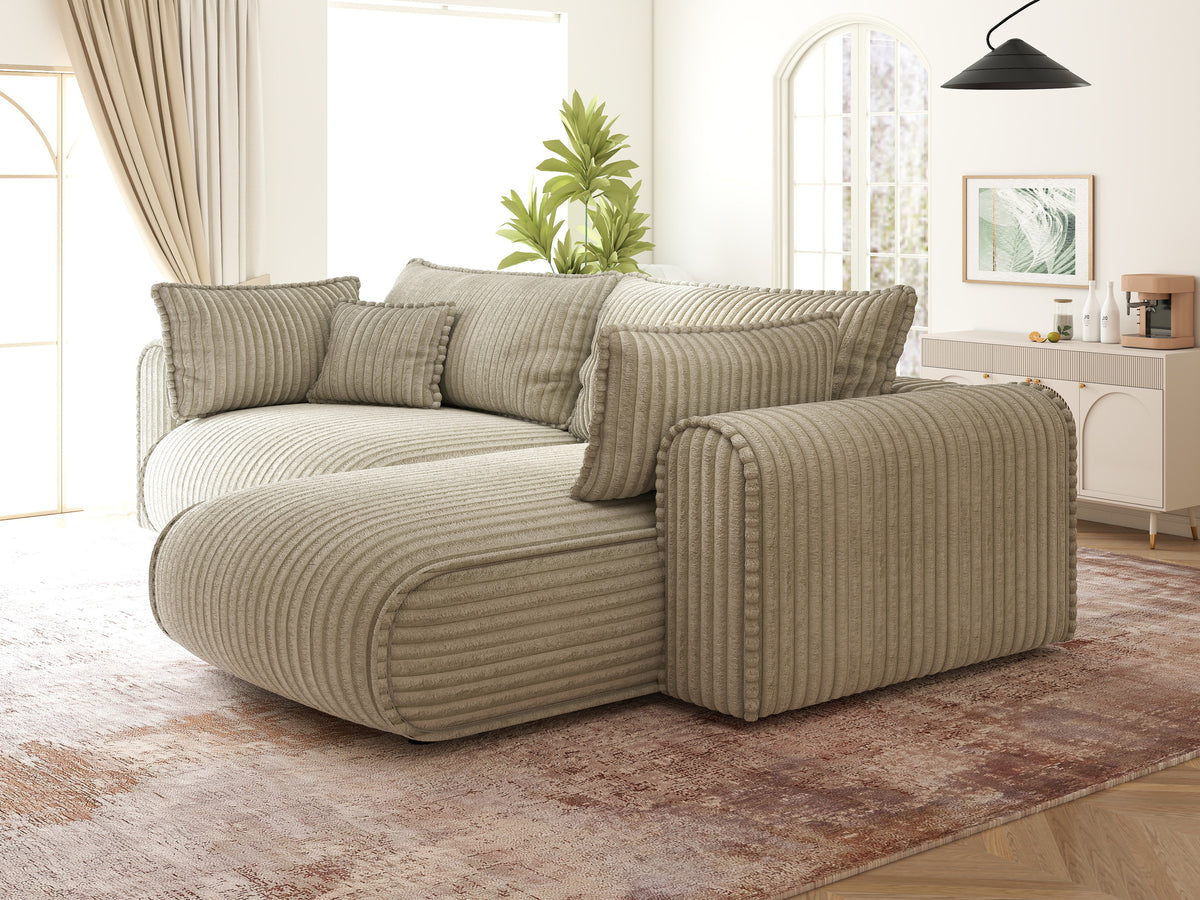 Colțar extensibil dumonde cu ladă de depozitare Monaco L Tilia Bej II 270x190 cm