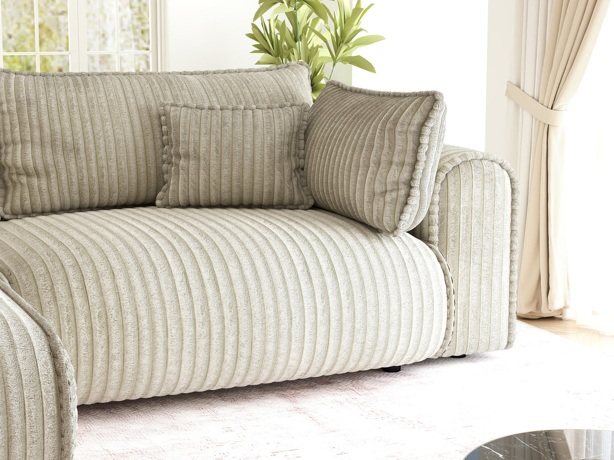 Colțar extensibil dumonde cu ladă de depozitare Monaco L Tilia Bej 270x190 cm