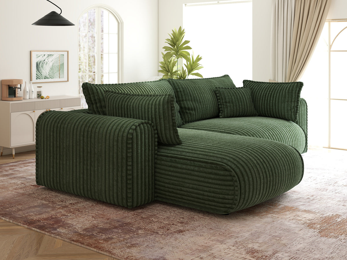 Colțar extensibil dumonde cu ladă de depozitare Monaco L Tilia Verde 270x190 cm