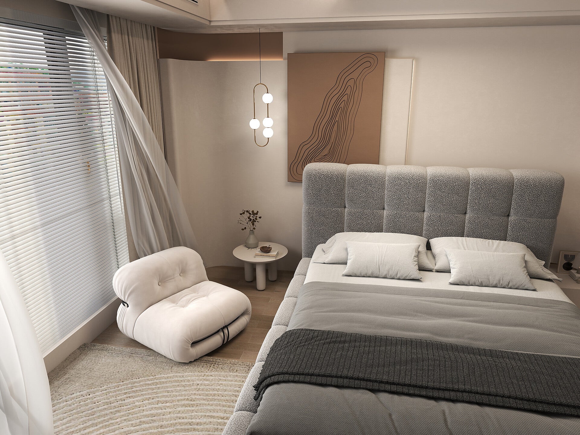 Pat dormitor dumonde, tapitat alb, Lorenzo 160x200 cm, somiera rabatabila inclusa, spatiu depozitare