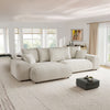 Colțar dumonde fix cu șezut confortabil din spumă High-Density, Luma Bis Tilia alb 250x164 cm