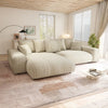 Colțar dumonde fix cu șezut confortabil din spumă High-Density, Luma Small Tilia bej 239x140 cm