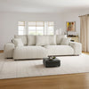 Colțar dumonde fix cu șezut confortabil din spumă High-Density, Luma Tilia alb 255x168 cm